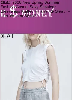 DEAT 2019 new spring sqaure collar sleeveless knitting pullover slim short high waist top female tank WK69001l
