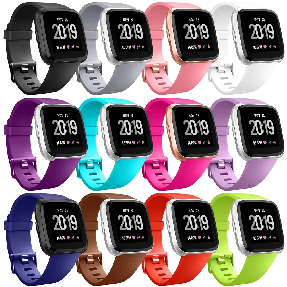 Силиконовый ремешок для часов FItbit Versa 2 мягкий спортивный браслет сменный