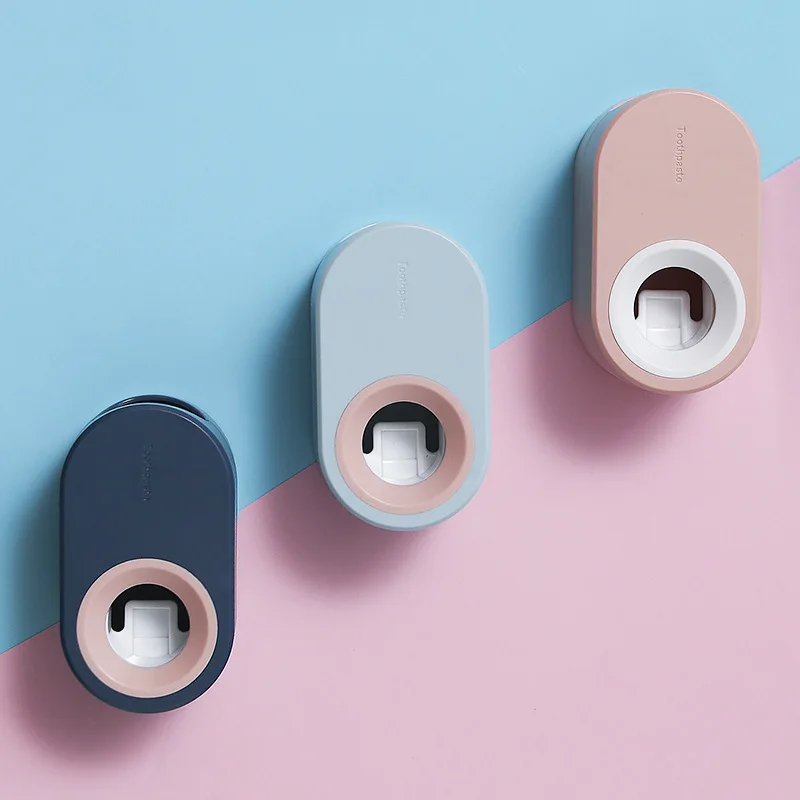 

Hot Sale Home Tooth Clean Automatic Toothpaste Squeezer Dispenser Devices Bathroom Wall Mount Hands Toothbrush holder