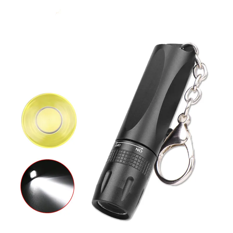 Mini Portable 3Modes Pocket COB Worklight Light LED Flashlight Torch Keychain S/&