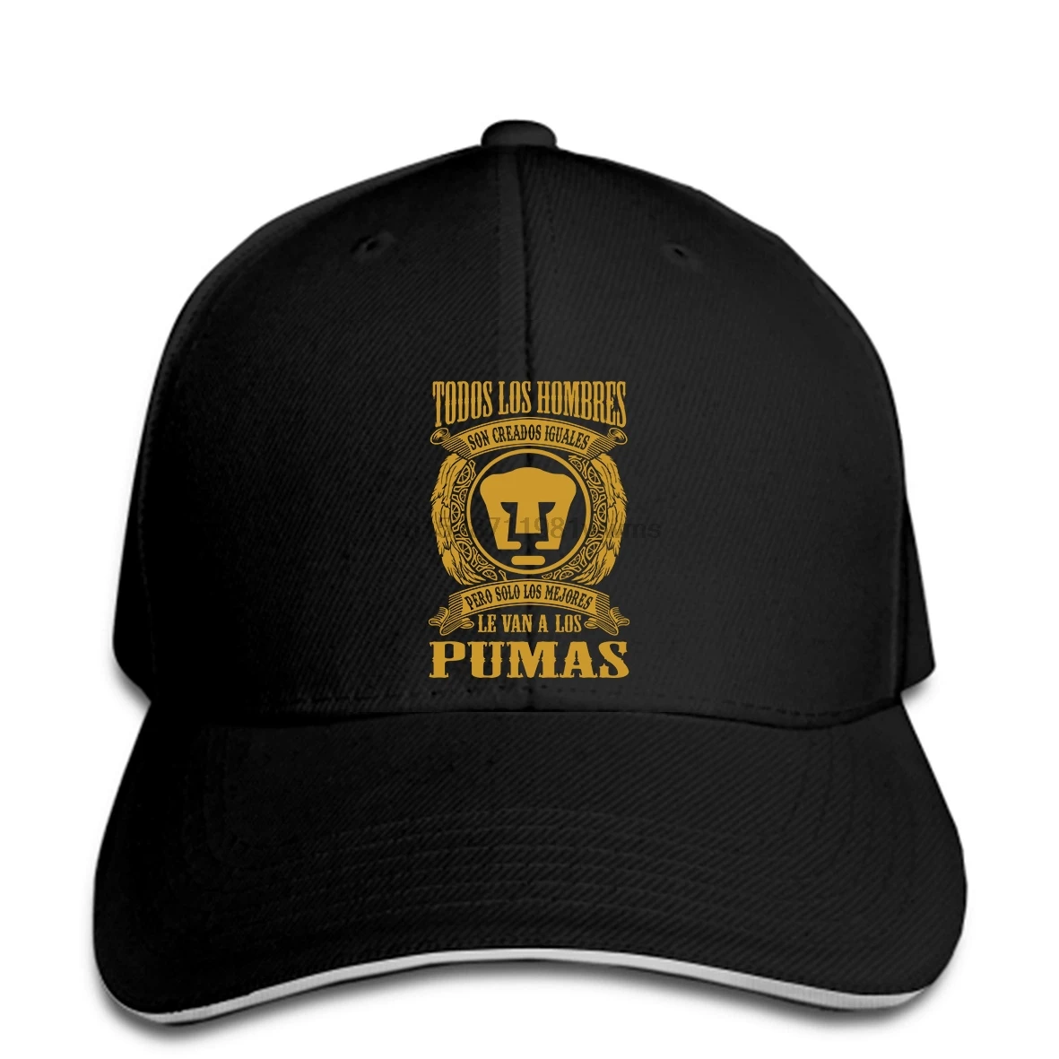 Solo Los Mejores Le Van a PUMAS UNAM Черная бейсбольная оберточная Стеклопластиковая бейсболка