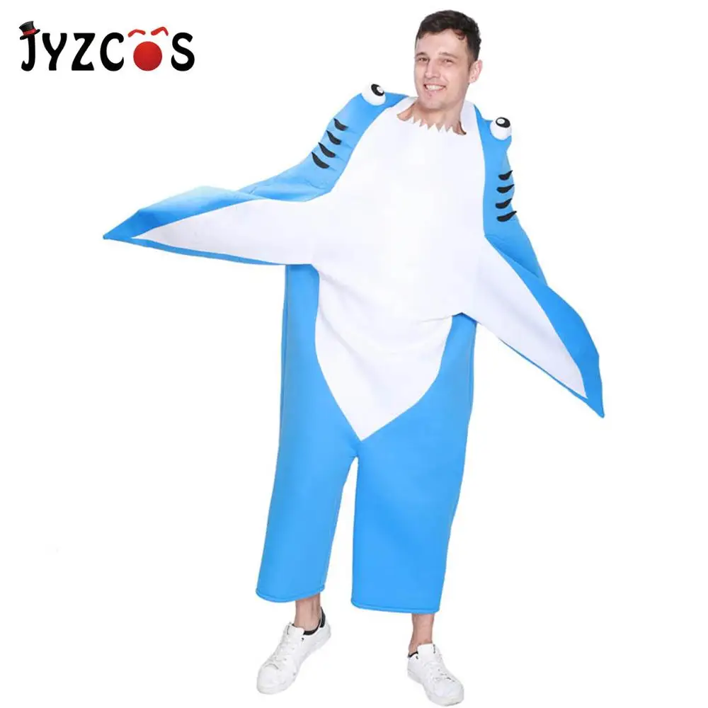JYZCOS комбинезон для взрослых, маскарадный костюм, сценическая одежда акулы, нарядное платье на Хэллоуин, Рождество, реквизит, комбинезон для взрослых