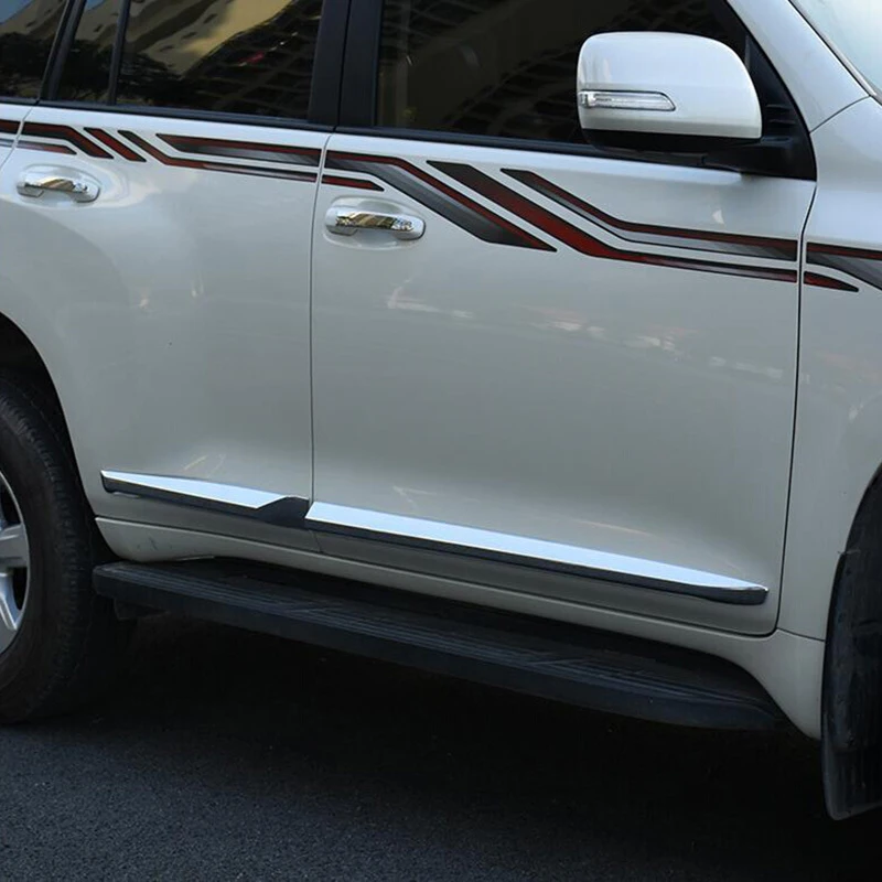 Подходит для Toyota Prado части кузова ABS Хромированная Боковая дверь формовочная внешняя внутренняя отделка полосы