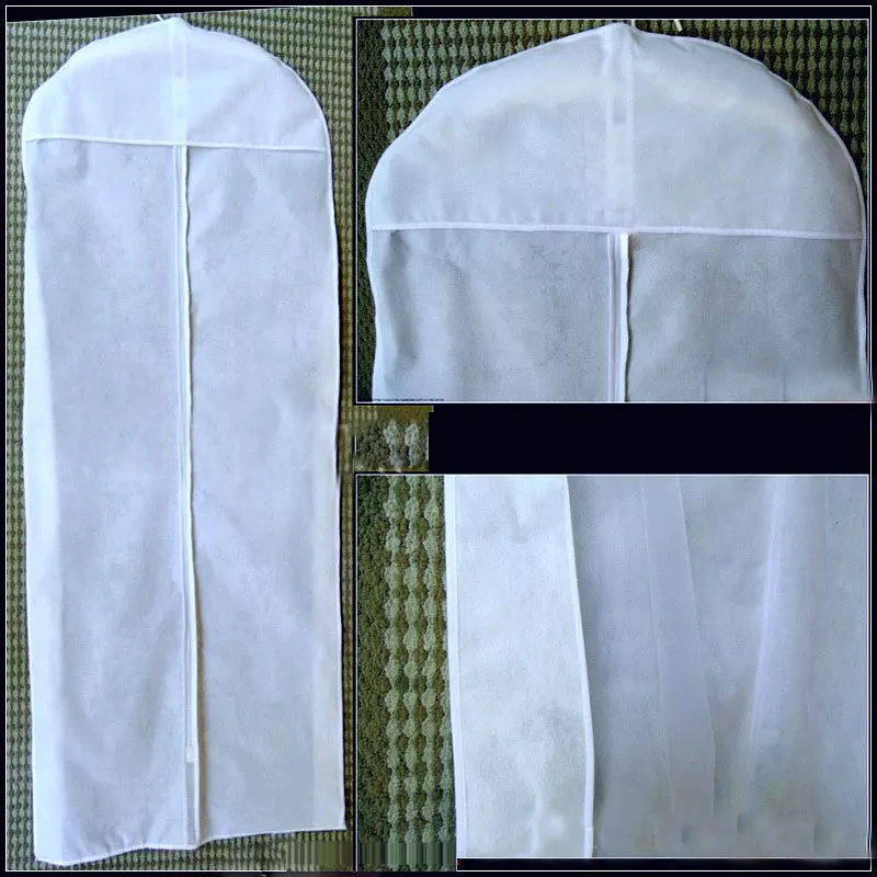 Белый нетканый тканевый пылезащитный чехол для свадебного платья халат одежда сумка для хранения Защитный чехол JD016