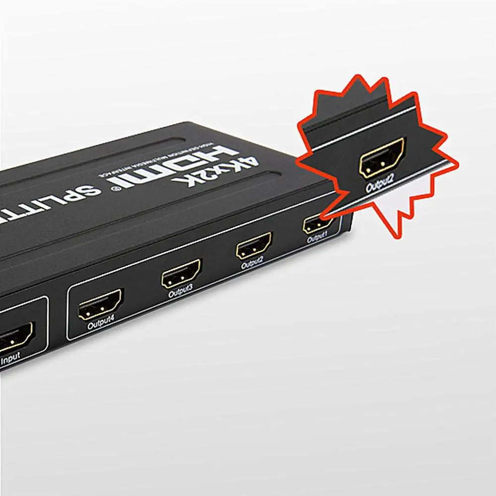 HDMI сплиттер с питанием 4 порта для Full HD 1080P и 3D Поддержка одного входного сигнала HDMI легко присваивается к 4 HDMI S18