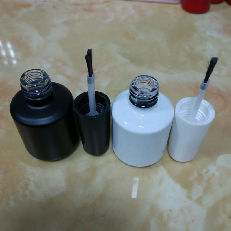 20pcs 15ml Empty Nail Polish Bottle with A Lid Brush Top Coat and Base Coat Containers Empty Cosmetic Containers Nail Gel Bottle