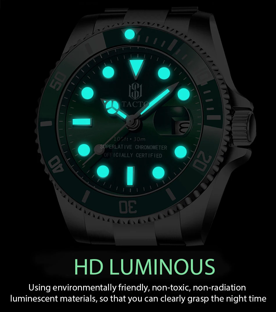 2021 TACTO Mens Watches Top Brand Luxury Gmt-Driver Sports Watches Black Steel Case Rotated Male Wrist Watch Relogios Masculinos