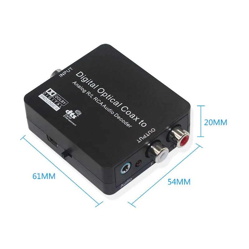 5,1 Dolby DTS Цифровой оптический коаксиальный аналоговый R/L RCA аудио декодер конвертер