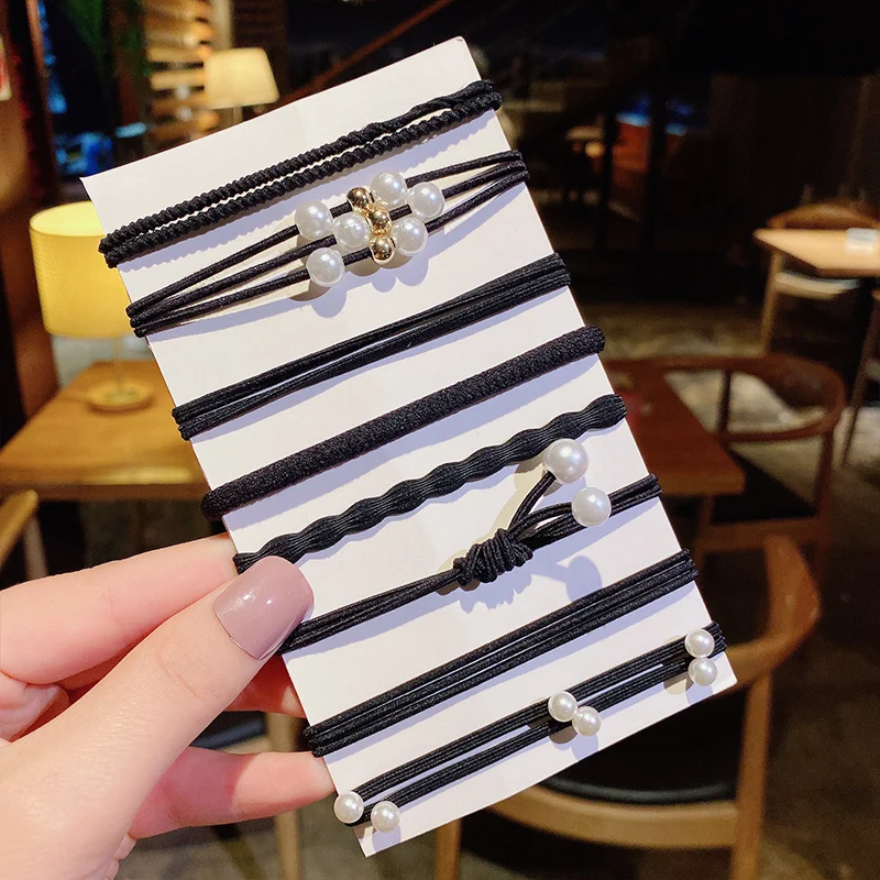 8pcs 15 1 комплект, новинка, элегантные милые эластичные резинки для волос в виде цветка для женщин и девочек, резинка для волос, резинка для волос, повязка на голову, набор аксессуаров для волос - Цвет: 8pcs 15