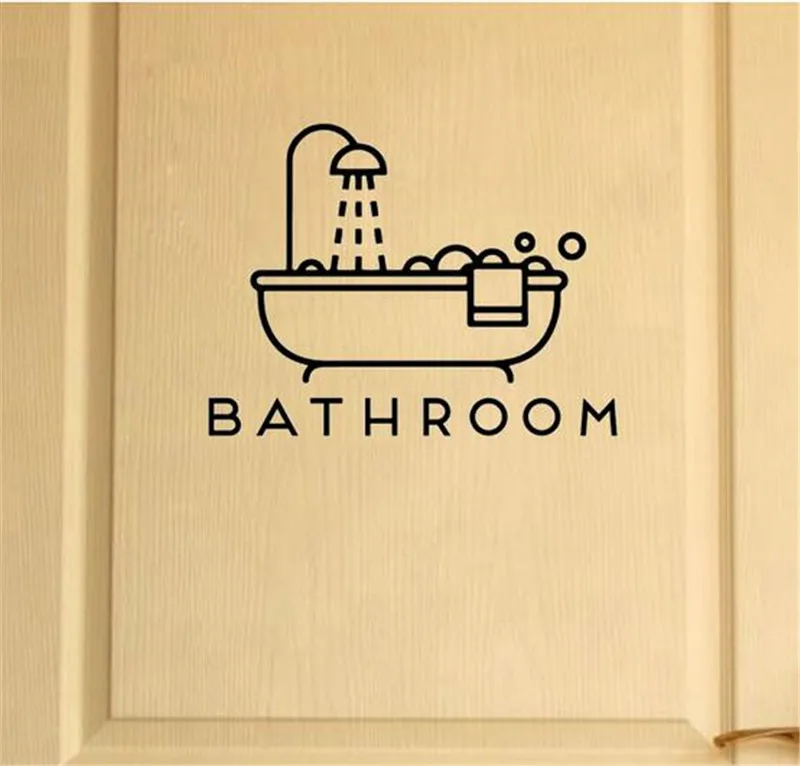 Wall Stickers Baby Girls Bedroom Bathroom Wall stickers for kids rooms Door Sticker Home Decor Wall Decal