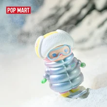 POPMART 1pc Pucky 冬赤ちゃんブラインドボックス人形バイナリアクションフィギュア誕生日ギフトの子供のおもちゃアクションフィギュアの誕生日プレゼント子供のおもちゃ(China)