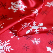 Измеритель рождественскими мотивами детская шарфом Костюмы Материал мягкой сатиновой ткани Шармез красный, белый снег