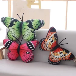 Almohada de felpa de mariposa colorida, cojín de decoración para sofá y hogar, 2022