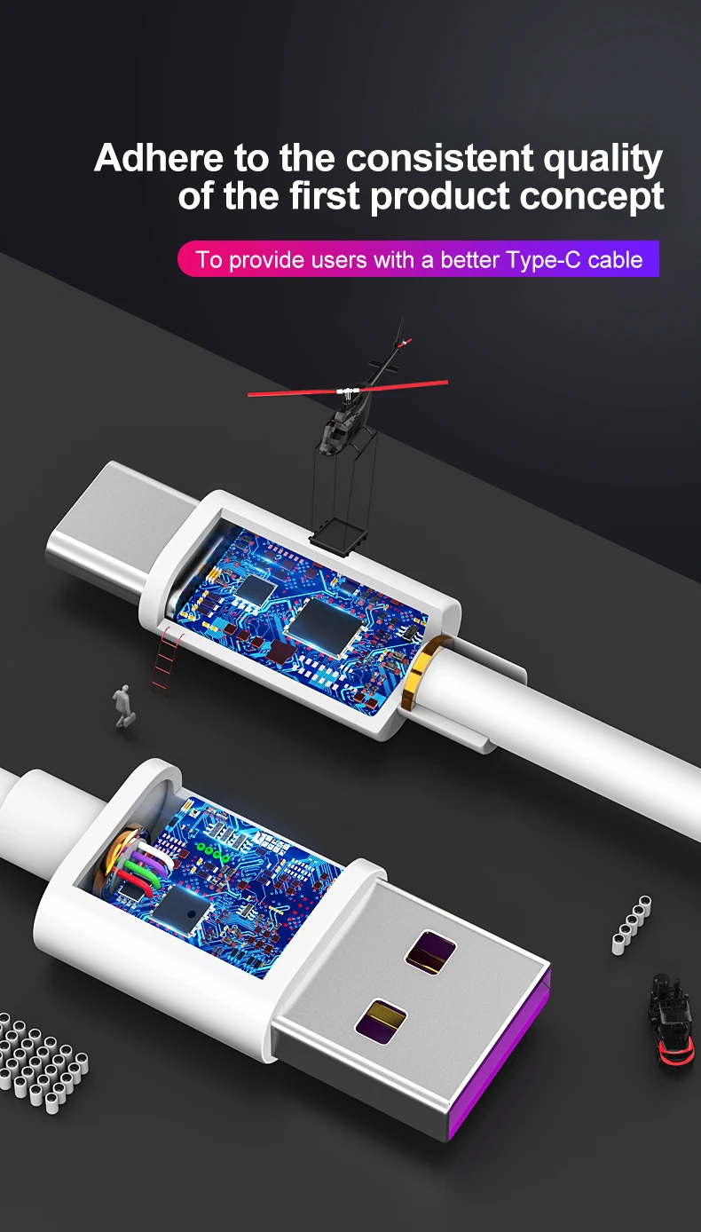 VOXLINK 5A type C USB кабель для быстрой зарядки usb c кабель для передачи данных type-c зарядное устройство usb-c для samsung S8 S9 Note 9 8 Xiaomi mi8 huawei P20