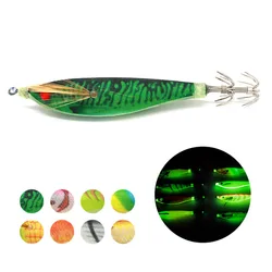 Anzuelo de calamar duro, Señuelos de Pesca de pulpo, 10g, ojos 3D, gambas, cebo de Pesca de Mar Artificial, 1 ud.