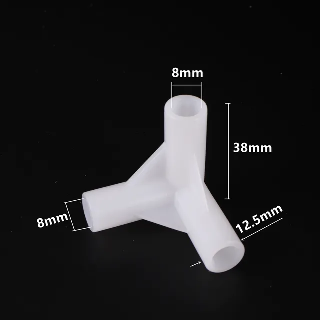 5 Dcs Id 8 Mm -Es Műanyag Csatlakozó Sztereoszkópos Póló Könyök Egyenes Ízületi Öntözési Vízcsatlakozó Diy Sátor Építő Szerelvények - Image 4