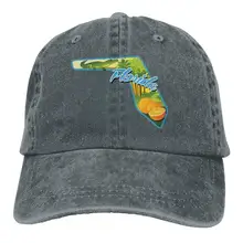 Флорида карта штата животных джинсовая шляпа регулируемые мужские лаконичные Бейсбол Кепки