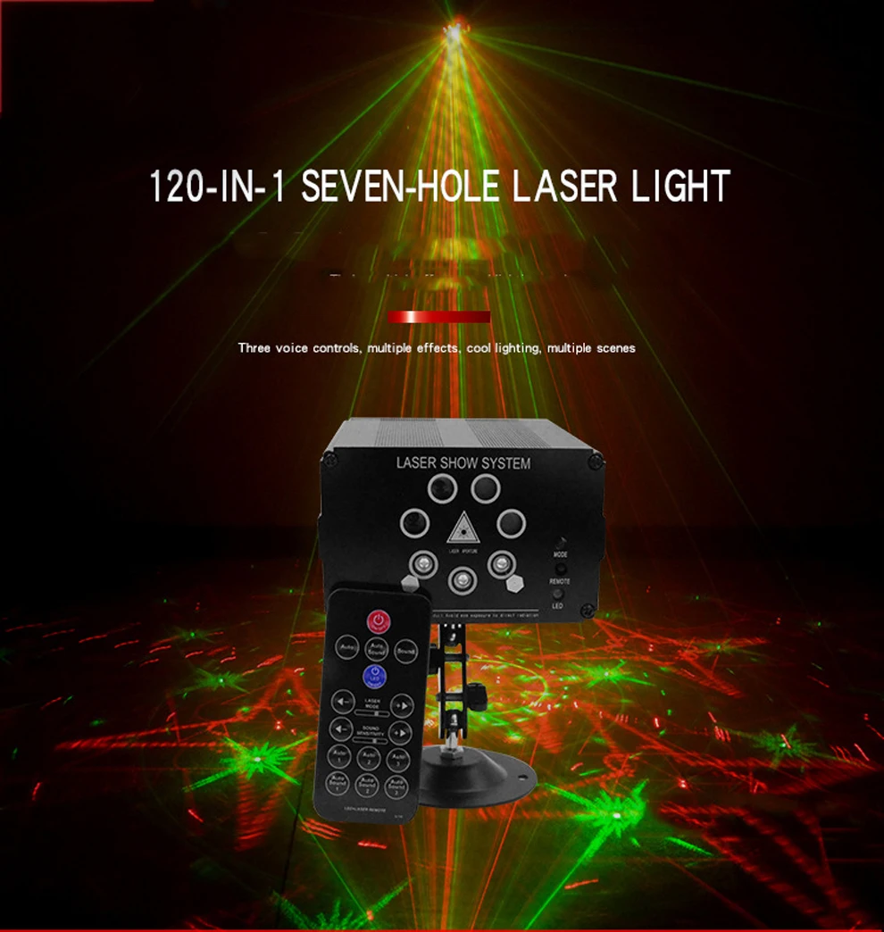 120 моделей RGB лазерный мини-проектор свет DJ диско вечерние музыка лазерный сценический эффект освещения с светодиодный синий Рождественский свет