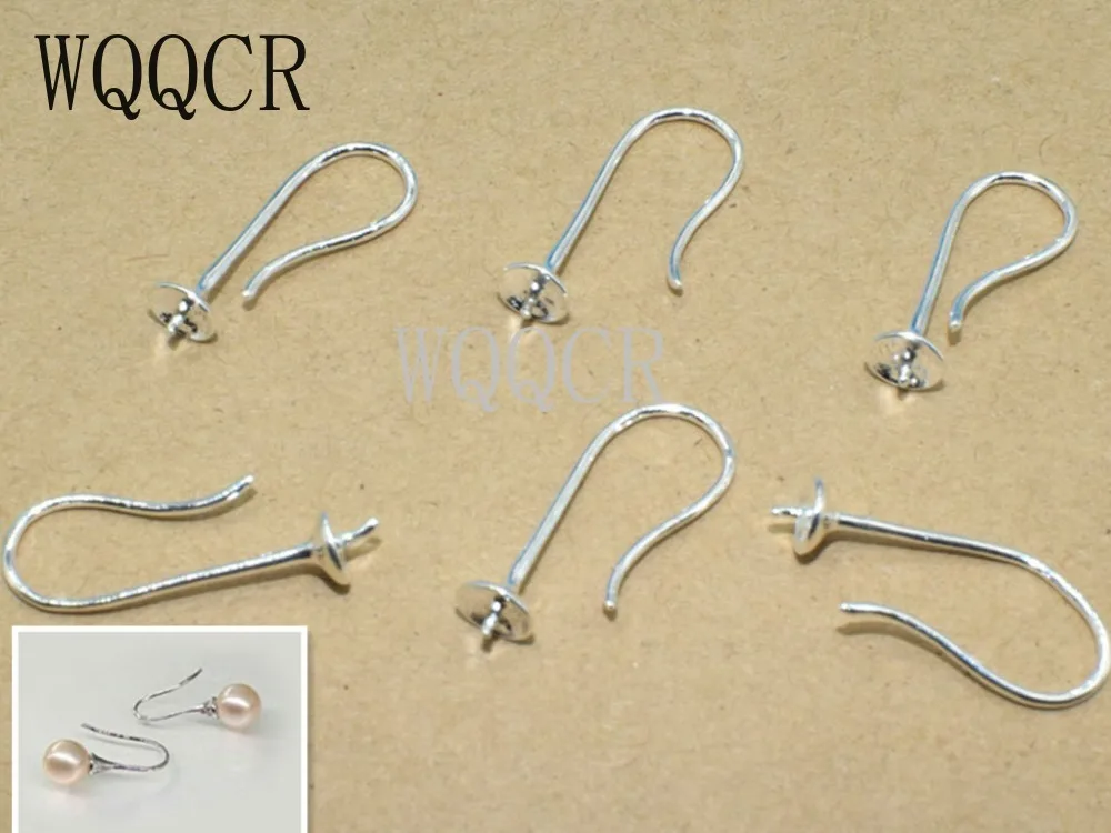 10PCS Wholesale Jewelry Making Beads 925 Sterling Silver colorFindings Line Earring Hook Earwire For | Украшения и аксессуары