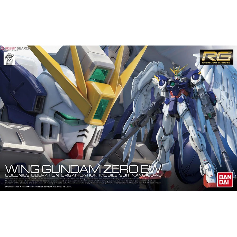 В наличии BANDAI RG 17 1/144 XXXG-00W0 WING ZERO W-Gundam Zero Custom Gundam Сборная модель экшн-фигурка