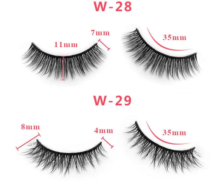 5pairs 3D Mink Eyelashes Natural False Eyelashes Children's stage Dramatic Volume Fake Eyelashes Makeup Eyelashes - Цвет: w-29