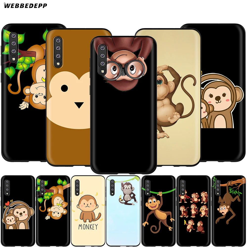 Webbedepp чехол с рисунком удивительной обезьяны для Samsung Galaxy A3 A5 A6 Plus A7 A8 A9 J6 M20 A10S A20S A30S