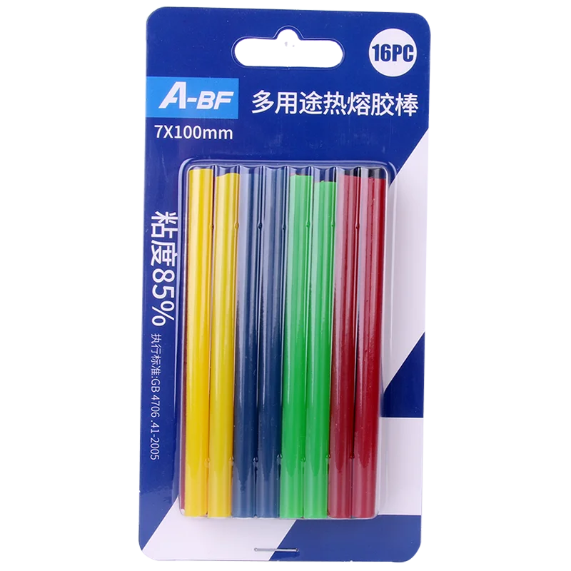 7x100mm(16pcs) A-BF клеевые палочки с высокой вязкостью, силиконовый клей и альбом для рукоделия, бытовые Детские DIY Инструменты для клеевого пистолета JQ-8835/JQ8835B 16 шт - Цвет: 7x100mm(16pcs)