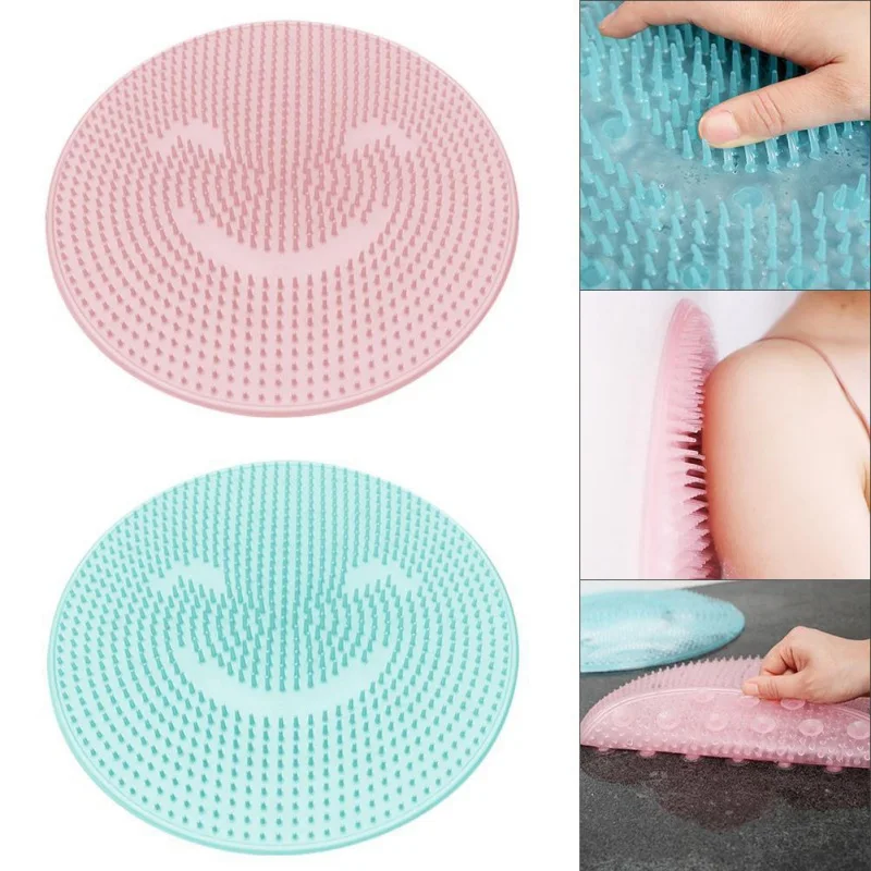 Silicone Bath Shower Back Brush Massager Bath Foot Brush Dead Skin Anti Skid Pad Bath Mats