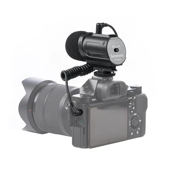 

Mini Stereo Condenser Microphone SR-PMIC2 with Integrated Shockmount Low-Cut Filter for Nikon Canon DSLR Cameras