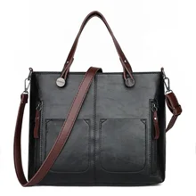 Солнечный магазин, сумка-тоут из искусственной кожи, модная женская большая сумка на плечо, деловая сумка, Женская винтажная сумка