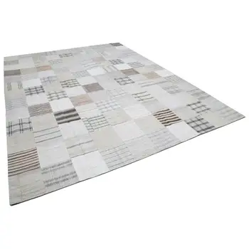 

303x398 Cm Beige Handmade Rugs Patchwork Rug-10x13 Ft