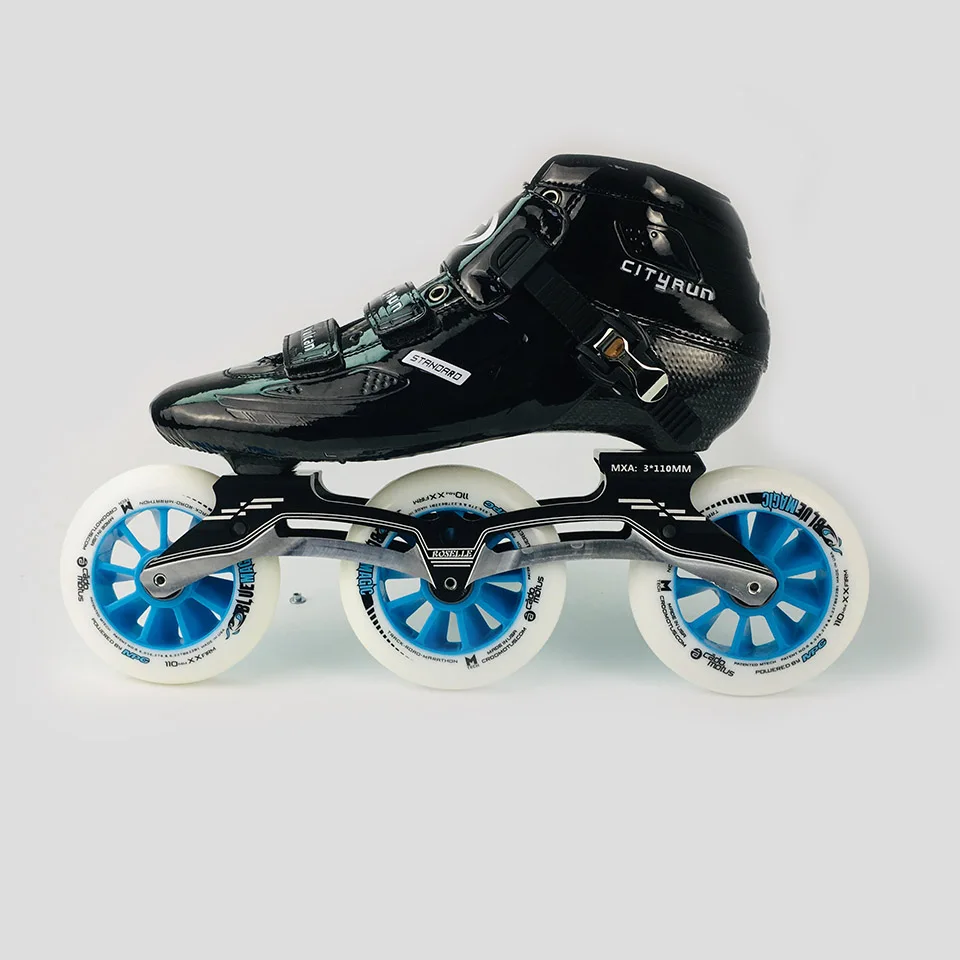 JK Cityrun профессиональная скорость роликовые коньки углеродного волокна ботинки MPC колеса гоночные скоростные катания обувь Роликовые SH66 - Цвет: option 7