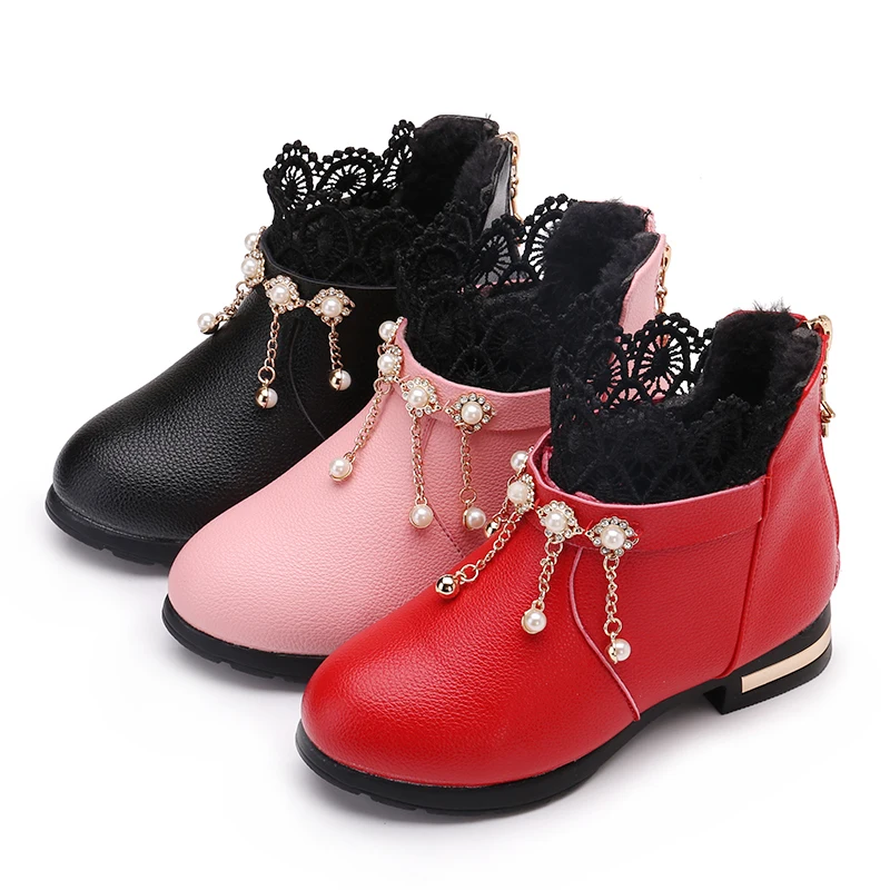 Girls Snow Boots Fashion Winter Autumn Children's Shoes For girls Toddler Kids Warm Princess Mar Boot Baby Girl Shoes