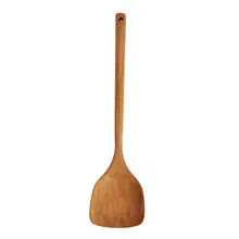 Длинная Деревянная Ручка шпатель для кухни Приготовления Совок для риса ПОСУДА антипригарная лопатка для котелка с выпуклым днищем природа здоровье для домашнего ужина гаджеты
