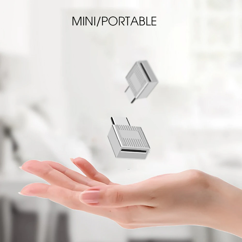 Мини-считыватель карт с брелоком Тип C Micro SD TF кард-ридер Щепка для Macbook или смартфона с интерфейсом type C