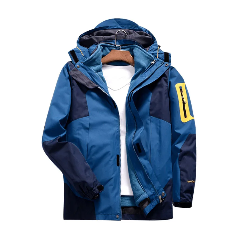 Outdoor Waterproof jacket men Hiking clothing Softshell jacket 3 layer PU coating fabric Hiking jac