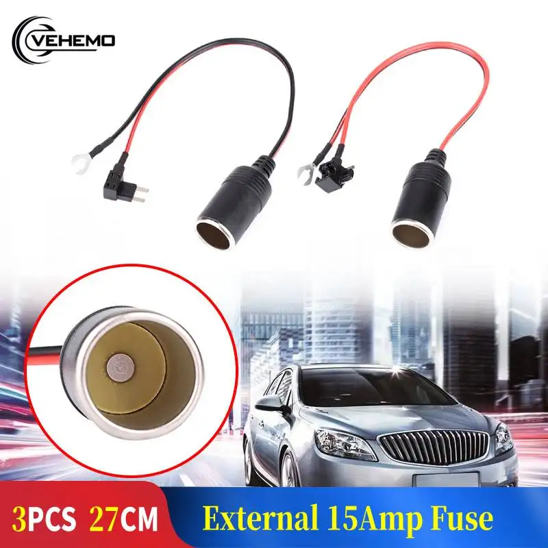 

Vehemo DC 12V Cars Cigarette Lighter Seat Safety Adapter Plug Socket Power Connection Universal Outdoors Black