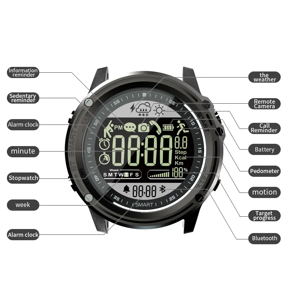 Умные часы LOKMAT MK06 с Bluetooth, установка цели, измерение расстояния, водонепроницаемый фитнес-трекер, шагомер для Android iOS