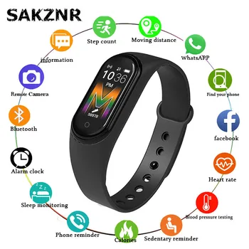 

M3/M5 Plus Smart Watch Men Sport Watch Waterproof Bluetooth Wristband Fitness Tracker Heart Rate Blood Pressure Bracelet M3 M5