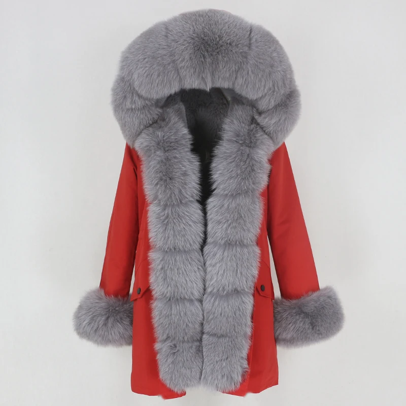 OFTBUY Waterproof Long Parka Winter Jacket Women Real Fur Coat Natural Fox Fur Collar Hood Thick Warm Streetwear Detachable New