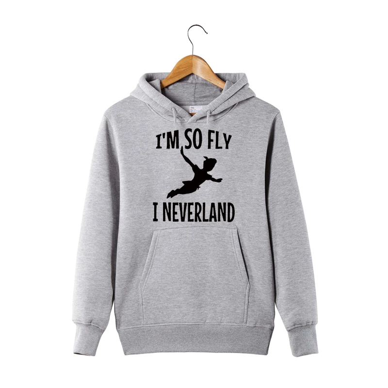 Толстовки I'm So Fly I Neverland Свитшот Питер Пэн унисекс пуловер с крючком для