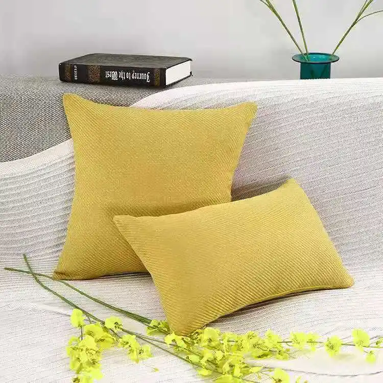 Yellow Прочный Диван Чехол для подушки 30x50 см, 40x40 см, 45x45 см, 50 х 50 см, 60 х 60 см домашний деактивировать диванной подушки для кресло автомобиля - Цвет: Yellow