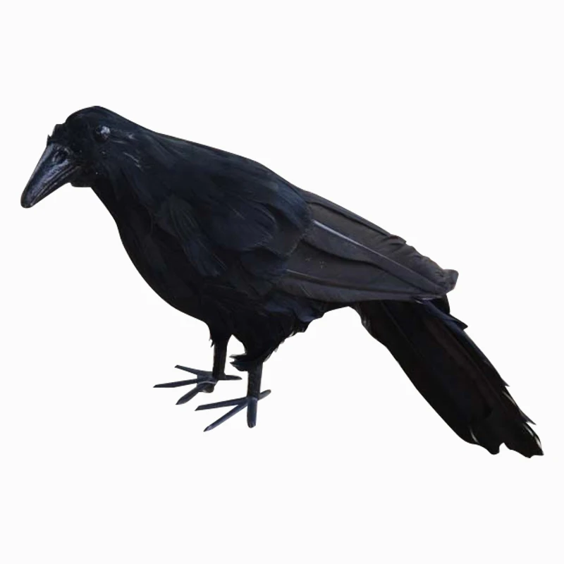 

Realistic New Black Raven Feathered Crow Halloween Fancy Dress Prop Accessory