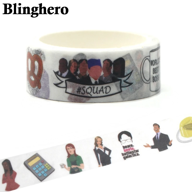 

CA149 2pcs/Set The Office TV Washi Tape Adhesive Tape DIY Decoration Sticker Scrapbooking Diary Masking Tape Stationery Stickers