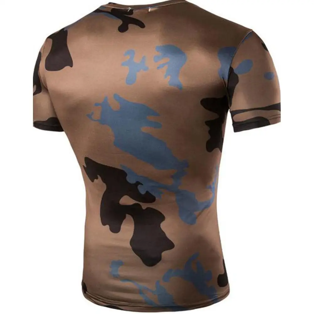 HobbyLane мужская Спортивная тонкая камуфляжная быстросохнущая дышащая футболка с