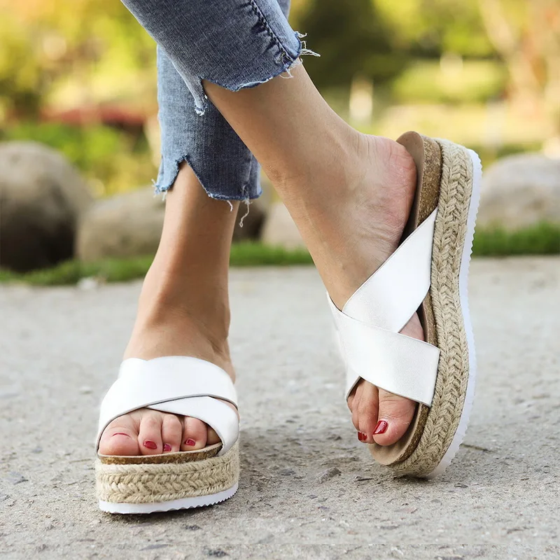 

HEFLASHOR Sexy Leopard Sandals Summer Women Slippers Open Toe Platform Casual Shoes Outdoor Beach Flip Flops Female Slides
