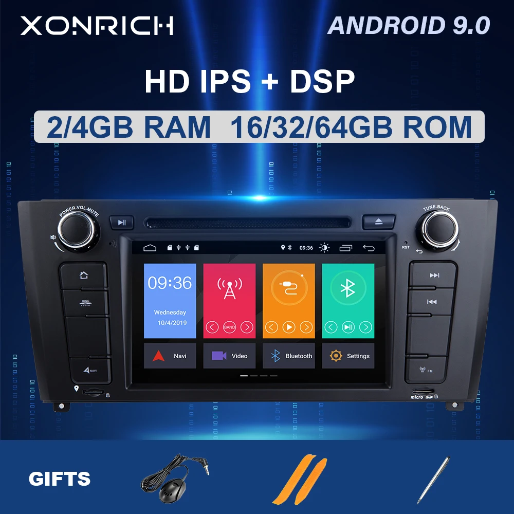 Автомобильный DVD плеер IPS DSP Авторадио 2 Din Android 10 для BMW E87 1 серия E88 E82 E81 I20 GPS