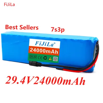 

24V Battery 7S3P 29.4V 24Ah Li-ion Battery Pack with 20A Balanced BMS for Electric Bicycle Scooter Power Wheelchair no