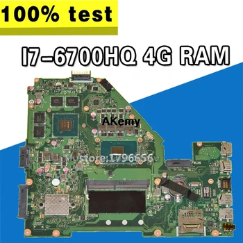 

X550VX Laptop motherboard For Asus X550VX X550VQ W50V FH5900V Test X550VX mainboard 4G RAM I7-6700HQ GTX950M-2G test 100% ok