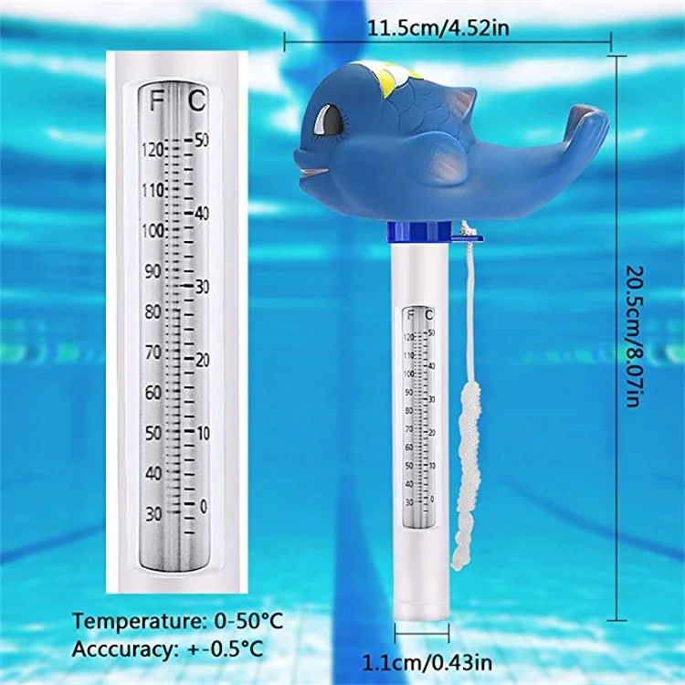 

Pool Thermometer,Spas Thermometer,Swimming Pool Thermometer with String, Shatter Resistant, Floating Thermometer for Swim Pool